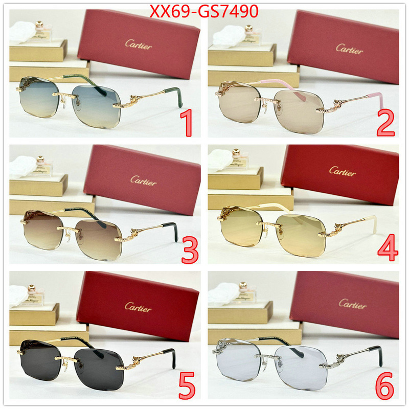 Glasses-Cartier top fake designer ID: GS7490 $: 69USD