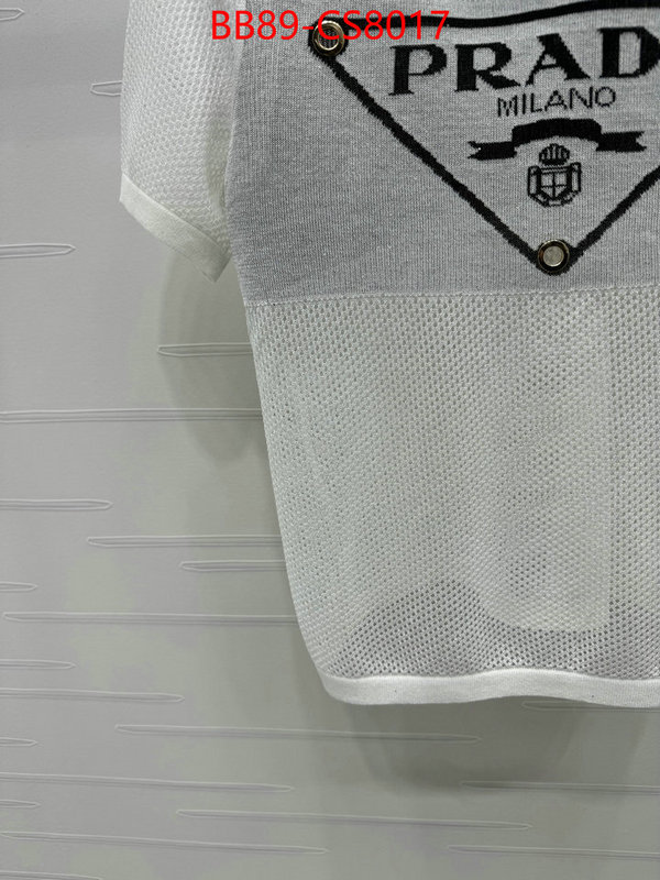Clothing-Prada best replica new style ID: CS8017 $: 89USD