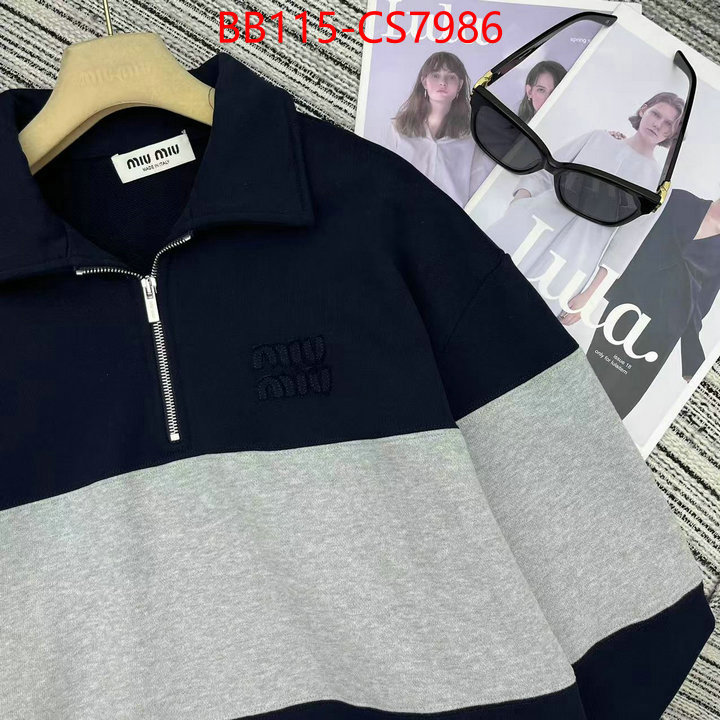 Clothing-MIU MIU buy cheap ID: CS7986 $: 115USD
