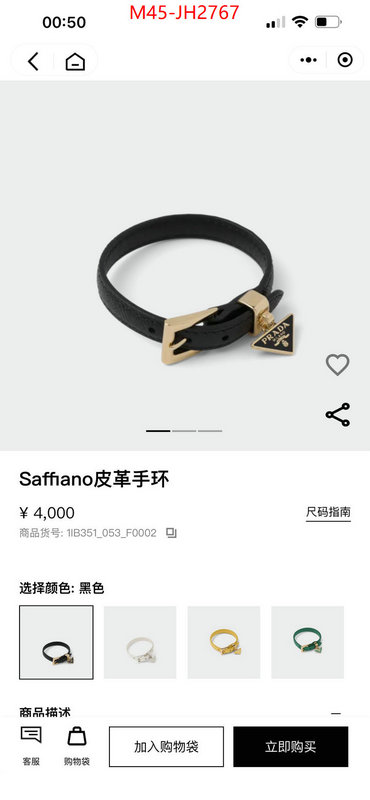 Jewelry-Prada replcia cheap ID: JH2767 $: 45USD