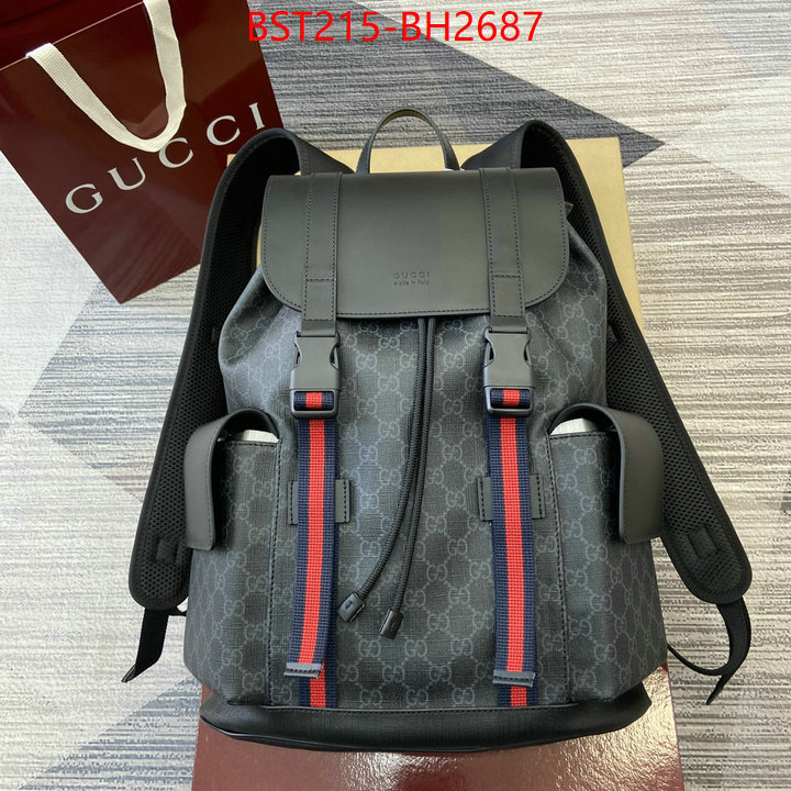 Gucci Bags(TOP)-Backpack- first copy ID: BH2687 $: 215USD,
