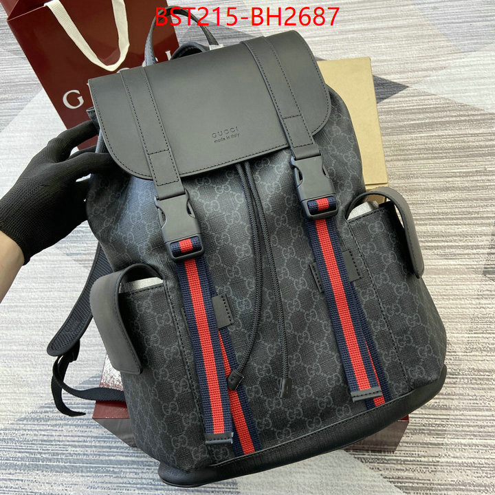 Gucci Bags(TOP)-Backpack- first copy ID: BH2687 $: 215USD,