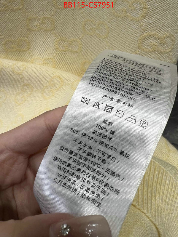 Clothing-Gucci high quality customize ID: CS7951 $: 115USD