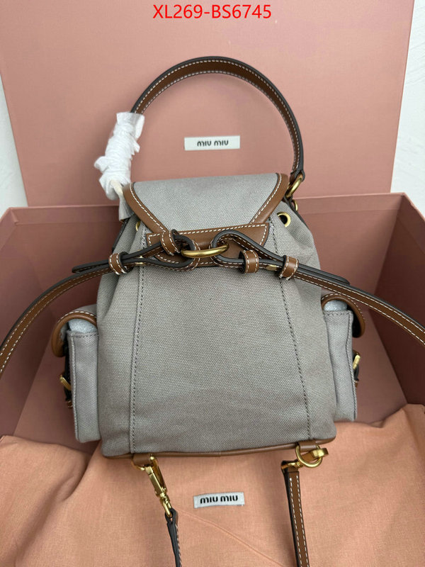 Miu Miu Bags(TOP)-Backpack- 2024 perfect replica designer ID: BS6745 $: 269USD,
