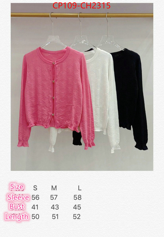 Clothing-Chanel top quality fake ID: CH2315 $: 109USD
