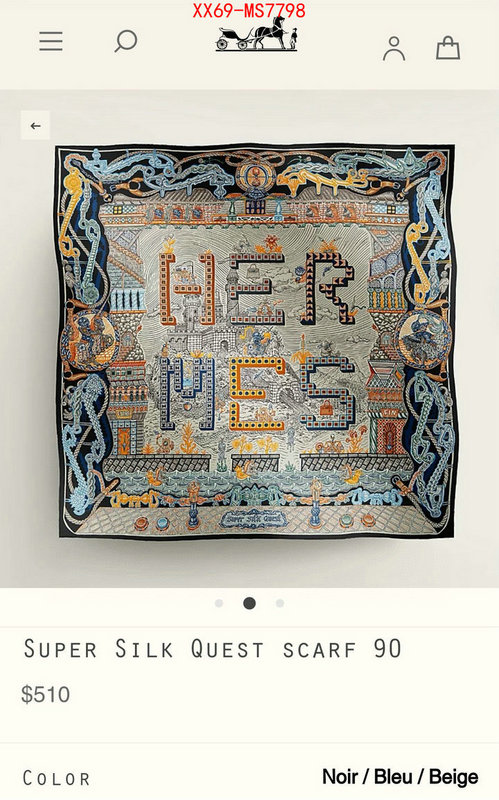 Scarf-Hermes 7 star quality designer replica ID: MS7798 $: 69USD