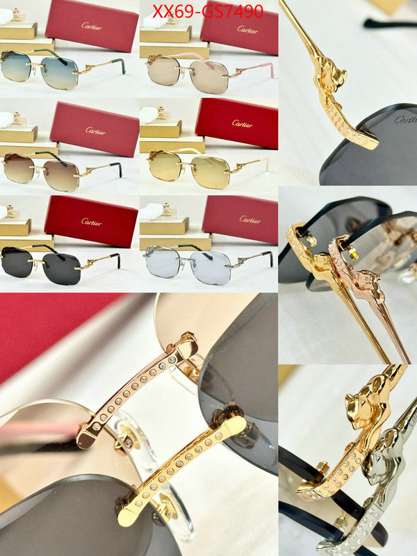 Glasses-Cartier top fake designer ID: GS7490 $: 69USD