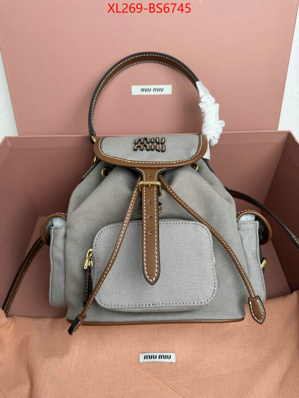 Miu Miu Bags(TOP)-Backpack- 2024 perfect replica designer ID: BS6745 $: 269USD,