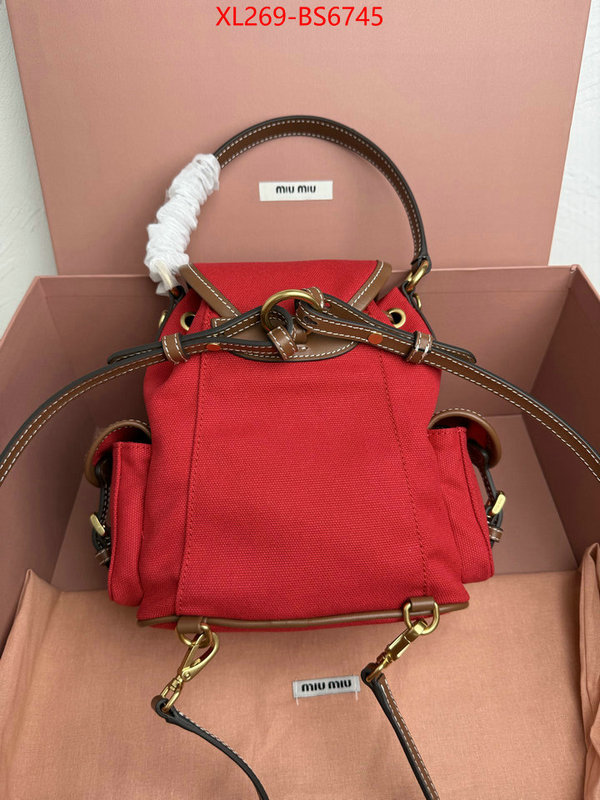 Miu Miu Bags(TOP)-Backpack- 2024 perfect replica designer ID: BS6745 $: 269USD,