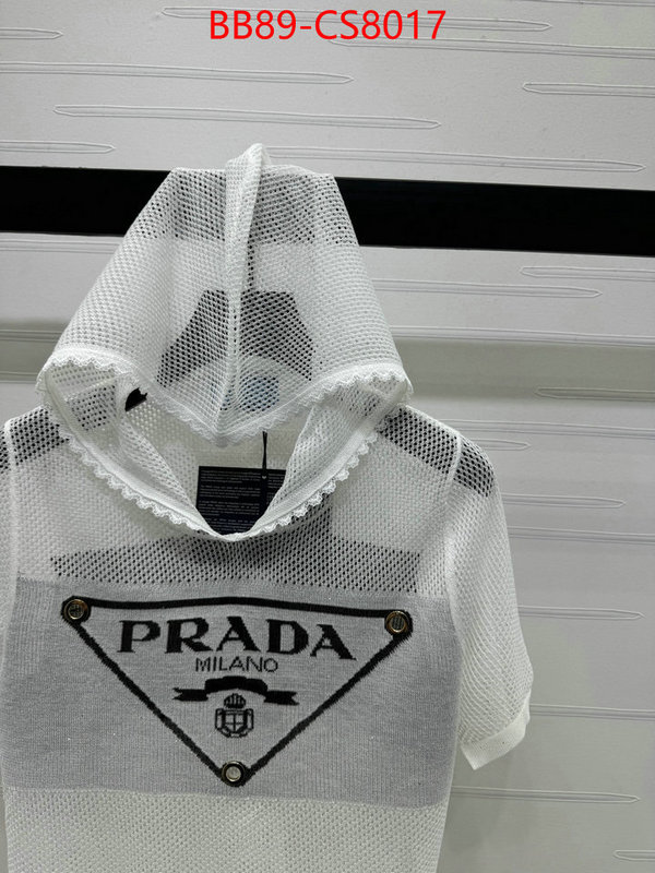 Clothing-Prada best replica new style ID: CS8017 $: 89USD