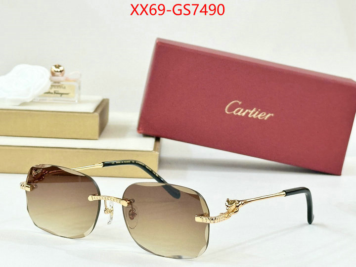 Glasses-Cartier top fake designer ID: GS7490 $: 69USD