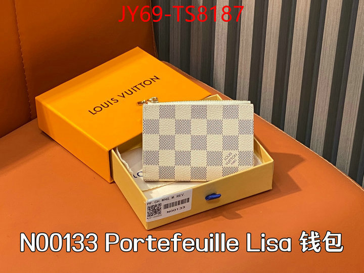 LV Bags(TOP)-Wallet top fake designer ID: TS8187 $: 69USD,