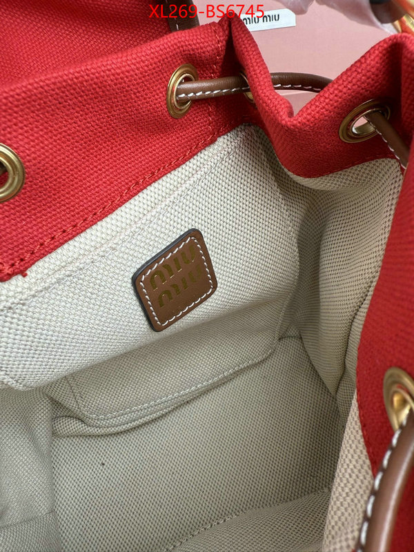 Miu Miu Bags(TOP)-Backpack- 2024 perfect replica designer ID: BS6745 $: 269USD,