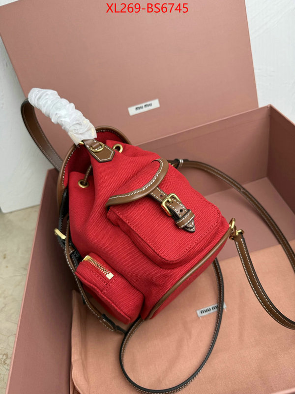 Miu Miu Bags(TOP)-Backpack- 2024 perfect replica designer ID: BS6745 $: 269USD,