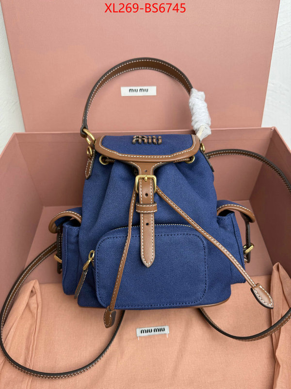 Miu Miu Bags(TOP)-Backpack- 2024 perfect replica designer ID: BS6745 $: 269USD,