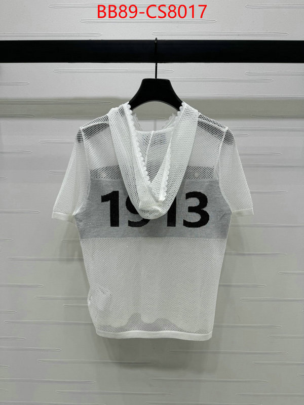 Clothing-Prada best replica new style ID: CS8017 $: 89USD