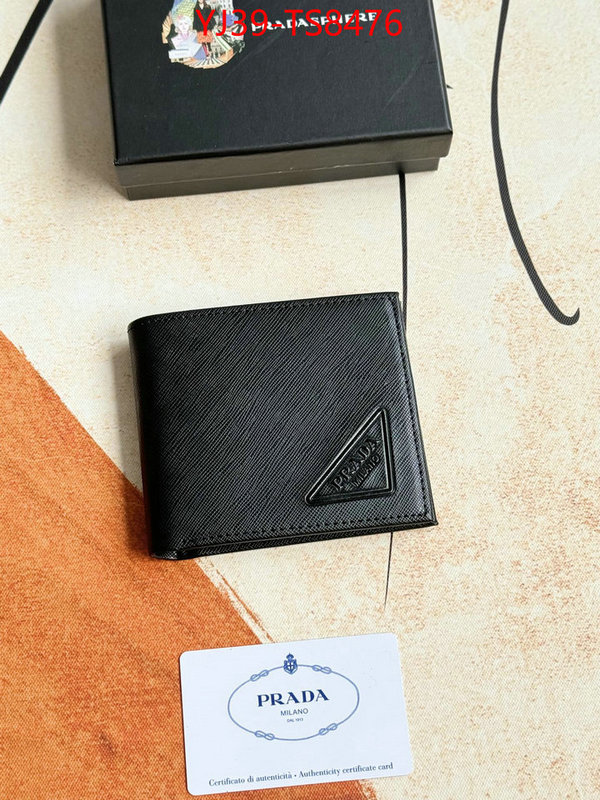 Prada Bags(4A)-Wallet found replica ID: TS8476 $: 39USD,