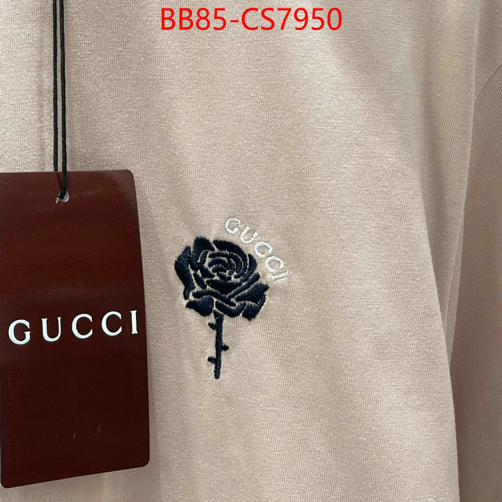 Clothing-Gucci fashion replica ID: CS7950 $: 85USD