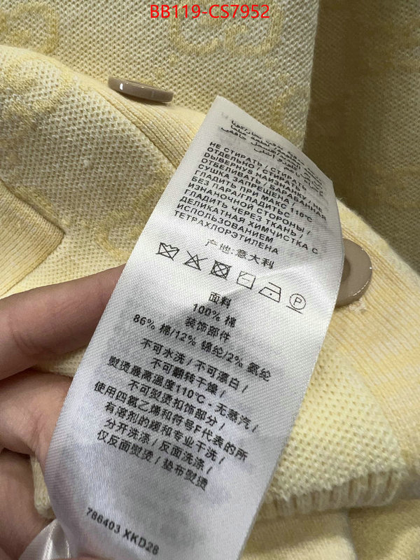 Clothing-Gucci buying replica ID: CS7952 $: 119USD