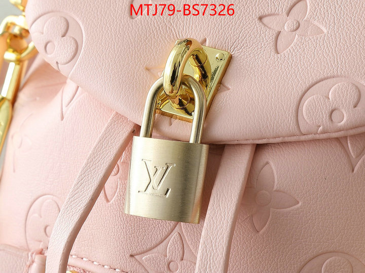 LV Bags(4A)-Backpack- cheap replica ID: BS7326 $: 79USD,