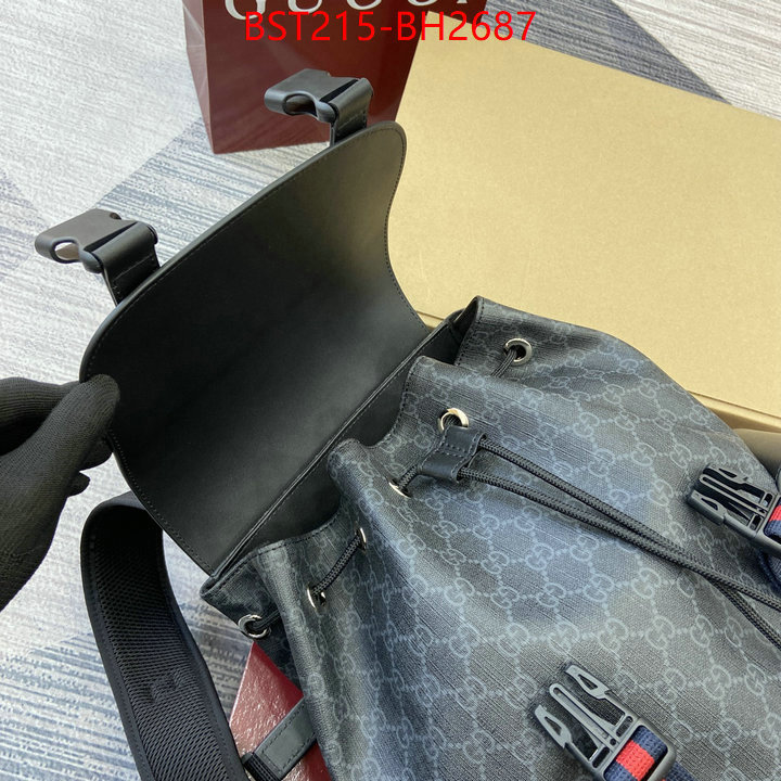 Gucci Bags(TOP)-Backpack- first copy ID: BH2687 $: 215USD,