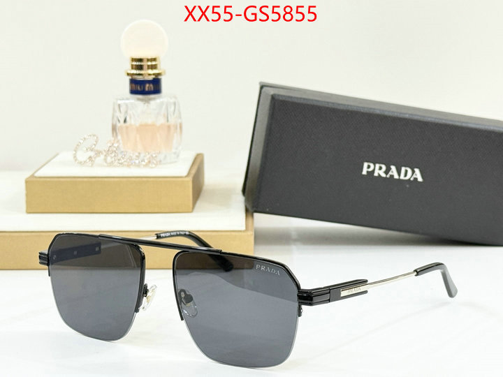 Glasses-Prada fake designer ID: GS5855 $: 55USD