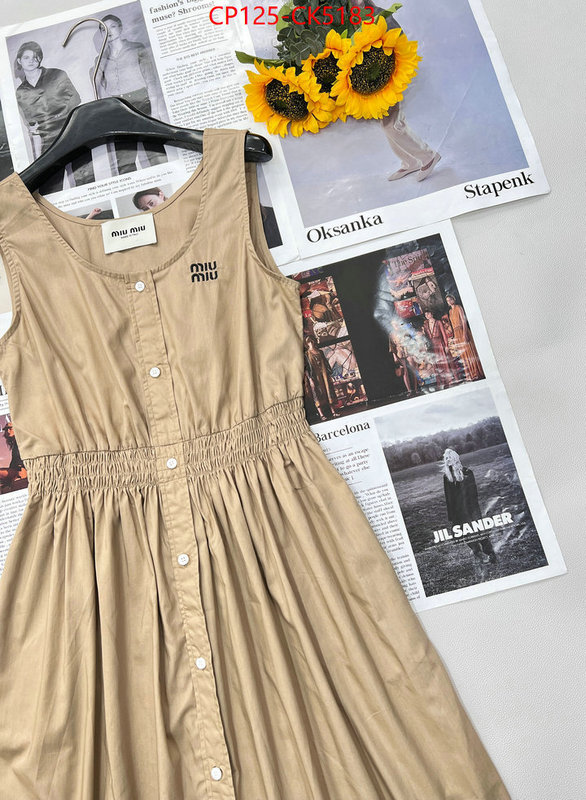 Clothing-MIU MIU the highest quality fake ID: CK5183 $: 125USD