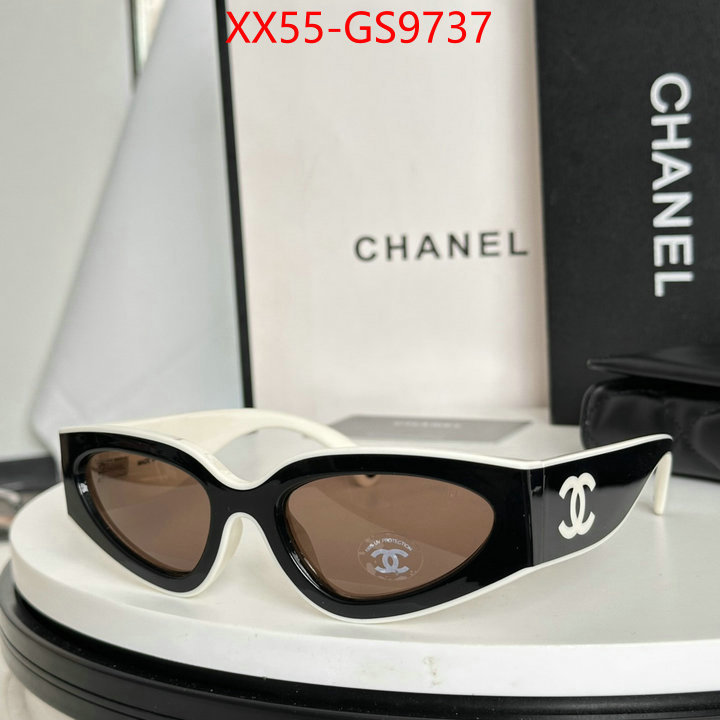 Glasses-Chanel luxury fake ID: GS9737 $: 55USD