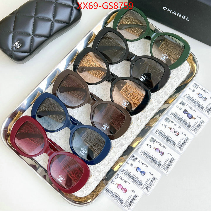 Glasses-Chanel best quality replica ID: GS8759 $: 69USD