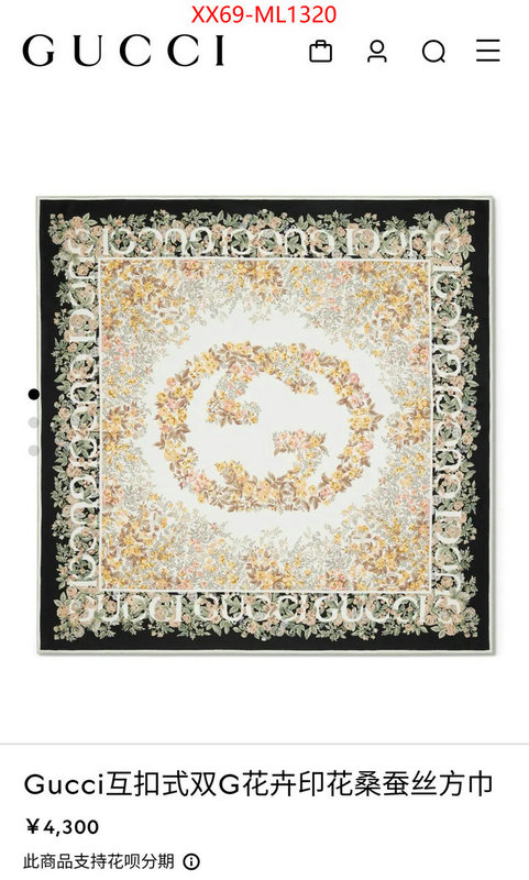 Scarf-Gucci mirror copy luxury ID: ML1320 $: 69USD