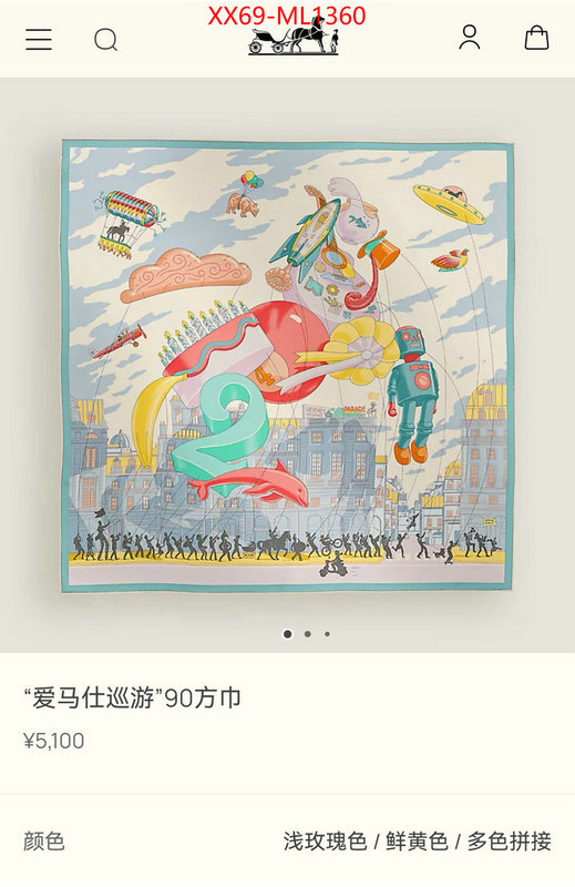 Scarf-Hermes online from china designer ID: ML1360 $: 69USD