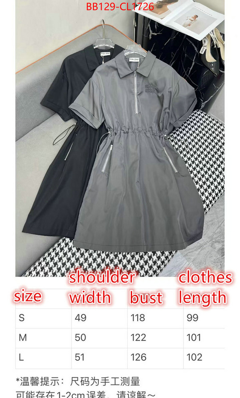 Clothing-MIU MIU shop the best high authentic quality replica ID: CL1726 $: 129USD