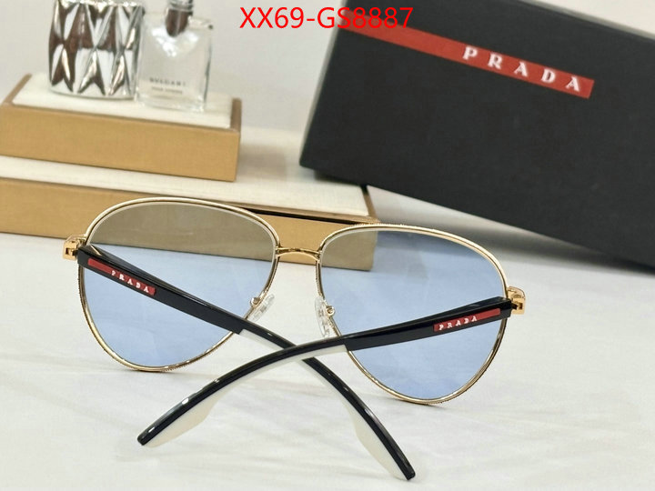 Glasses-Prada top perfect fake ID: GS8887 $: 69USD