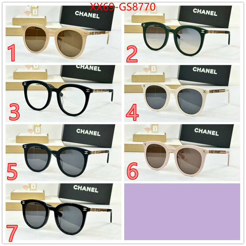 Glasses-Chanel designer fake ID: GS8770 $: 69USD