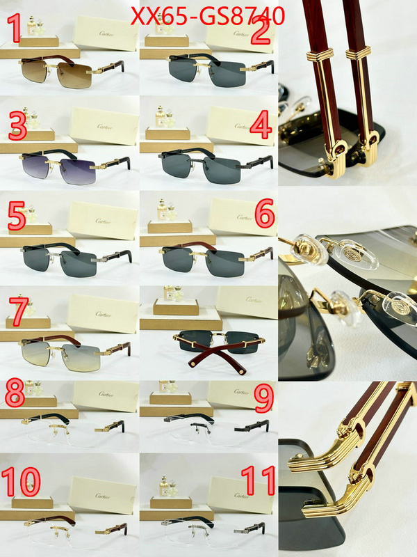 Glasses-Cartier knockoff ID: GS8740 $: 65USD