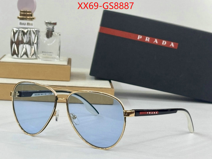 Glasses-Prada top perfect fake ID: GS8887 $: 69USD