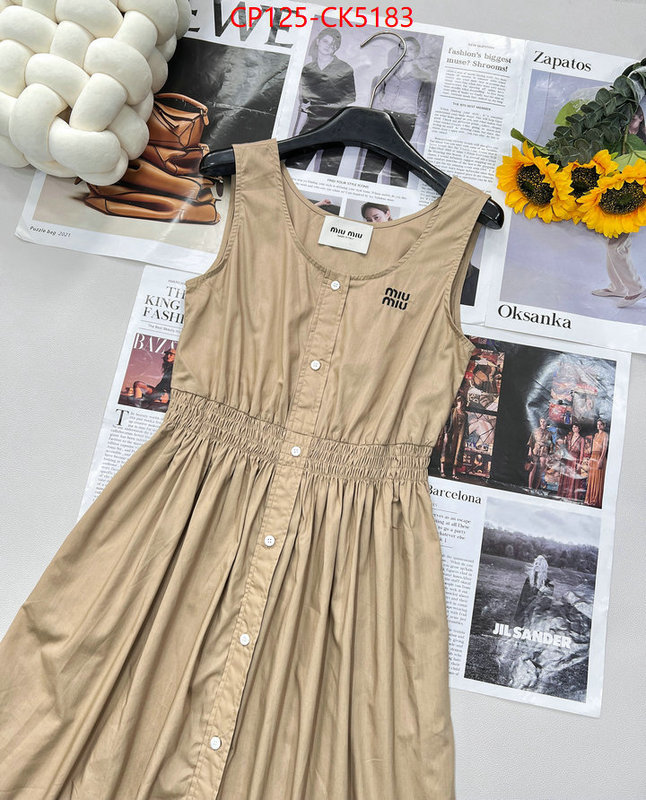Clothing-MIU MIU the highest quality fake ID: CK5183 $: 125USD