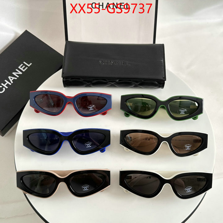 Glasses-Chanel luxury fake ID: GS9737 $: 55USD