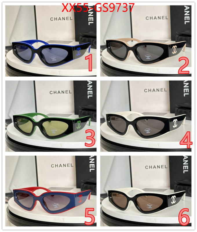Glasses-Chanel luxury fake ID: GS9737 $: 55USD