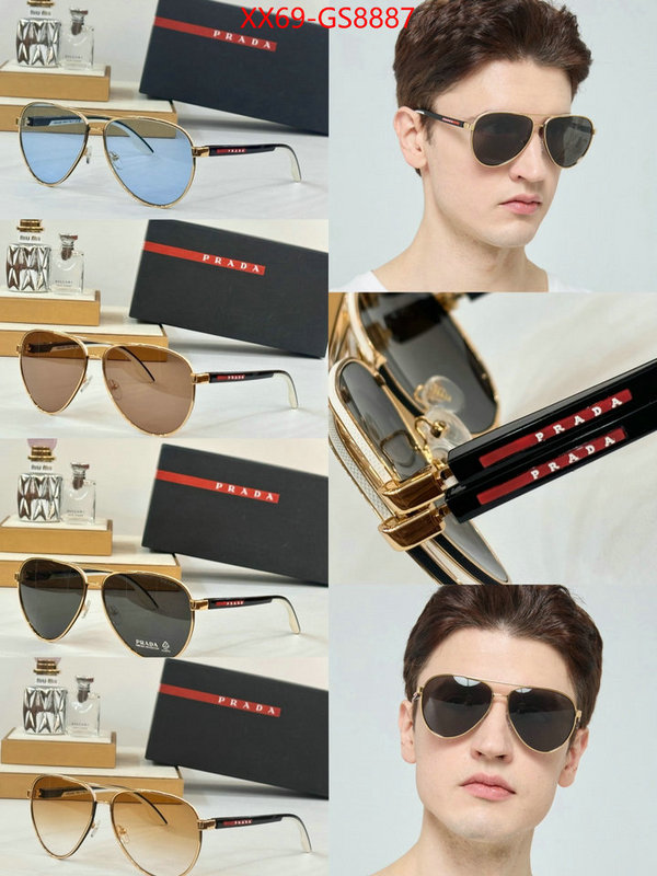 Glasses-Prada top perfect fake ID: GS8887 $: 69USD