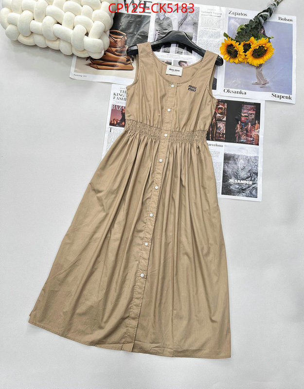 Clothing-MIU MIU the highest quality fake ID: CK5183 $: 125USD
