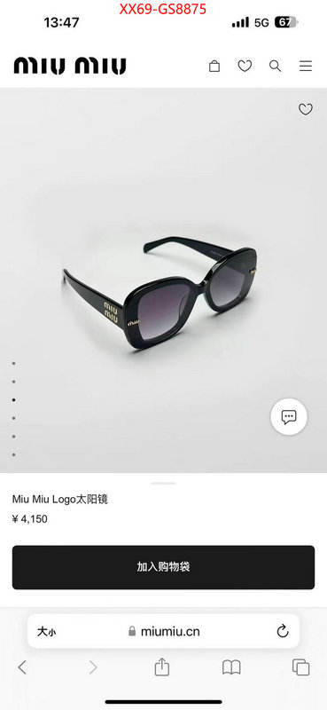 Glasses-Miu Miu best replica new style ID: GS8875 $: 69USD
