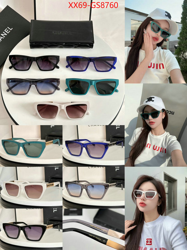 Glasses-Chanel we provide top cheap aaaaa ID: GS8760 $: 69USD