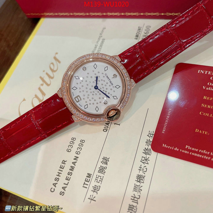 Watch(4A)-Cartier good ID: WU1020 $: 139USD
