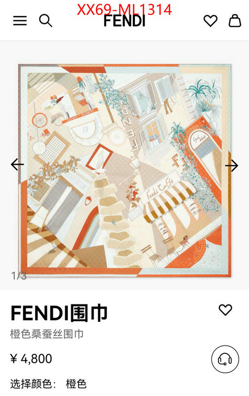 Scarf-Fendi website to buy replica ID: ML1314 $: 69USD