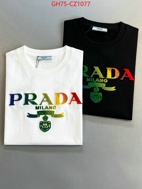 Clothing-Prada how to find designer replica ID: CZ1077 $: 75USD