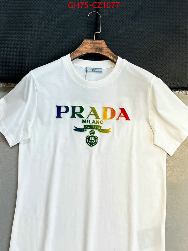 Clothing-Prada how to find designer replica ID: CZ1077 $: 75USD