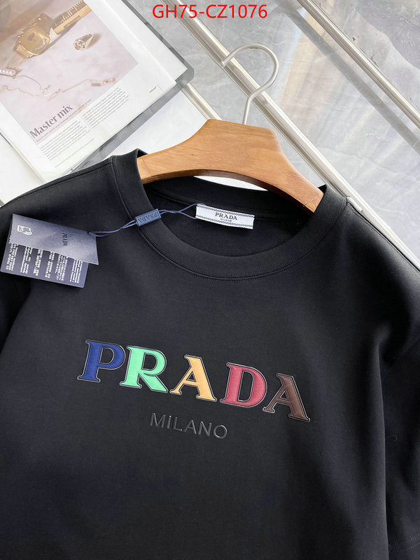 Clothing-Prada best designer replica ID: CZ1076 $: 75USD
