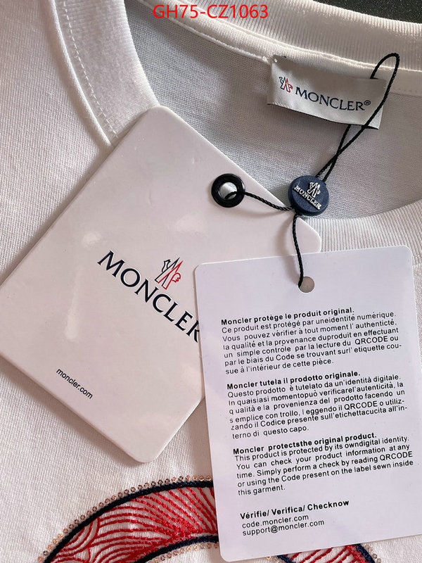 Clothing-Moncler how to buy replcia ID: CZ1063 $: 75USD
