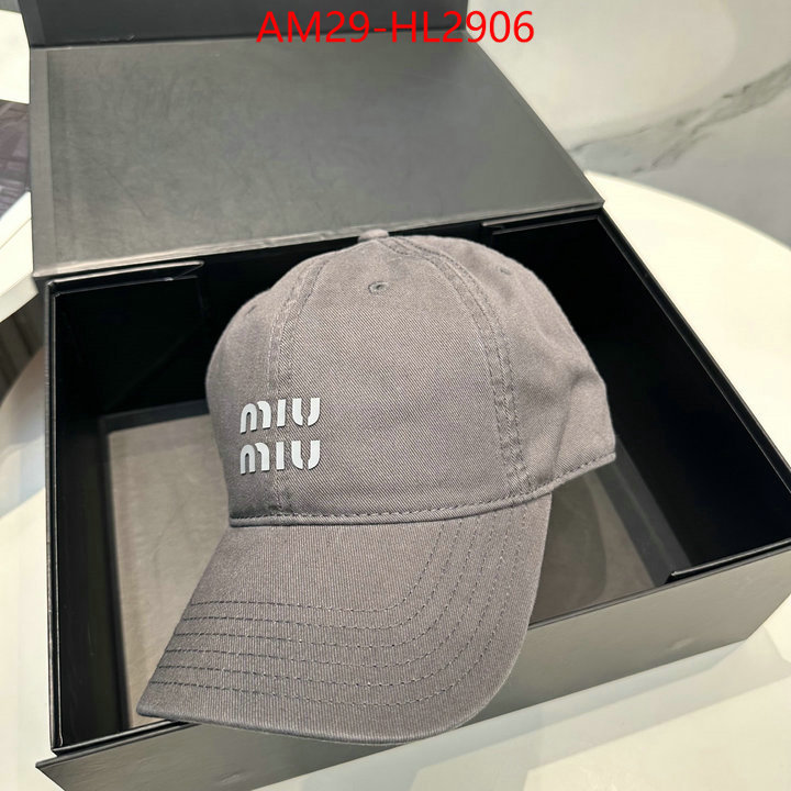 Cap(Hat)-Miu Miu aaaaa+ replica designer ID: HL2906 $: 29USD